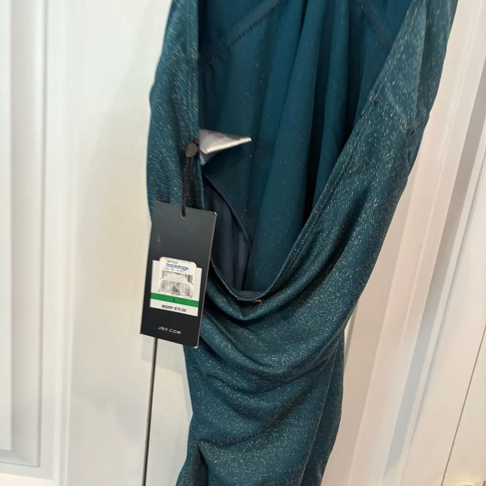 Jones New York Teal Shimmer One Piece Halter SwimsuitSize‎ Large